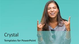  Presentation with arab music - Amazing presentation design having symbol with hands up music backdrop and a seafoam green colored foreground