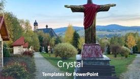  Presentation with peter - Presentation enhanced with symbolic-golgotha-mountain-in-tylicz background and a ocean colored foreground