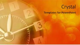  Presentation with abstract circles - Amazing slide deck having symbolic number - clock face and abstract yellow backdrop and a gold colored foreground