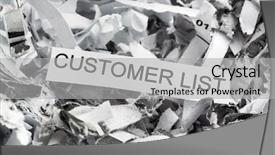  Presentation with data protection - Slides having symbolic photo for data destruction background and a  colored foreground