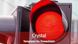  Presentation with traffic light - Presentation theme featuring symbolic photo for grip end background and a crimson colored foreground