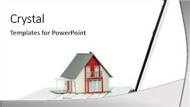  Presentation with real estate - Audience pleasing presentation design consisting of symbolic photo for real estate backdrop and a white colored foreground