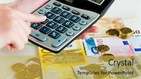  Presentation with turnover - Presentation design enhanced with railroad tracks go through autumn background and a violet colored foreground