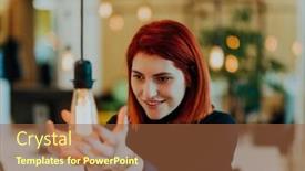  Presentation with business concepts photo - PPT theme featuring symbolic-photo-of-a-business background and a red colored foreground