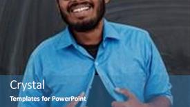  Presentation with superman - Presentation theme consisting of symbolic-photo-of-an-indian background and a teal colored foreground