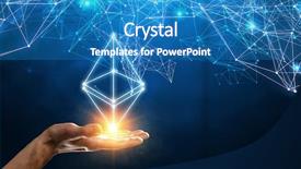  Presentation with connection - Beautiful PPT theme featuring dark cyan - ethereum symbol and connection lines backdrop and a teal colored foreground