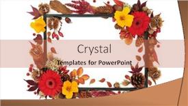  Presentation with fall abstract - Presentation theme having symbols-of-autumn-season-abstract background and a  colored foreground