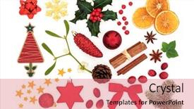  Presentation with gold food white - Audience pleasing PPT layouts consisting of symbols of christmas collection backdrop and a coral colored foreground