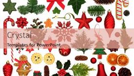  Presentation with christmas food - PPT layouts featuring symbols-of-christmas-collection background and a coral colored foreground