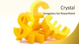  Presentation with career path a symbol - Cool new theme with symbols of currency with clipping backdrop and a blonde colored foreground