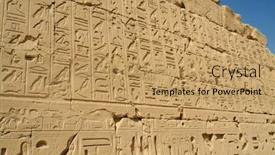  Presentation with karnak - Amazing presentation theme having symbols-on-tha-wall backdrop and a coral colored foreground