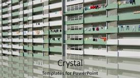  Presentation with house building - Audience pleasing PPT theme consisting of symmetrical - facade of the public house backdrop and a light gray colored foreground