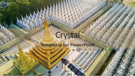 Presentation with aerial - Amazing presentation theme having symmetry - aerial view of the kuthodaw backdrop and a coral colored foreground
