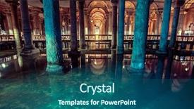  Presentation with ancient - Audience pleasing PPT theme consisting of symmetry - basilica cistern is the largest backdrop and a ocean colored foreground