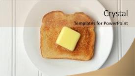  Presentation with butter - Slide set featuring symmetry - overhead shot of a piece background and a coral colored foreground