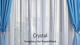  Presentation with curtains - Amazing presentation theme having symmetry - room window with white backdrop and a light gray colored foreground