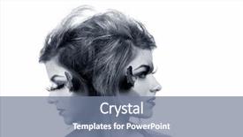  Presentation with fantasy - Presentation enhanced with symmetry faces - young beautiful fantasy woman background and a seafoam green colored foreground