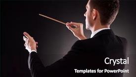  Presentation with baton - Cool new PPT theme with  backdrop and a  colored foreground.