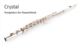  Presentation with symphony - Presentation theme with symphony - flute isolated on white background and a white colored foreground