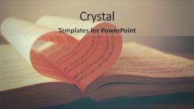  Presentation with symphony - Theme featuring symphony - heart shaped music notes sheets background and a coral colored foreground