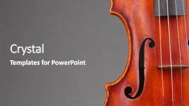  Presentation with symphony - Slides consisting of symphony orchestra - classical violin on grey background background and a gray colored foreground