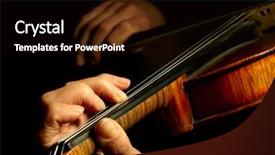  Presentation with black - Cool new presentation with symphony orchestra - musician playing violin isolated backdrop and a wine colored foreground