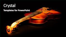  Presentation with symphony orchestra - Theme consisting of symphony orchestra - vintage violin background and a black colored foreground