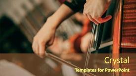  Presentation with symphony - Beautiful slides featuring symphony-orchestra-on-stage-hands backdrop and a tawny brown colored foreground