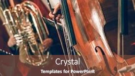  Presentation with classical music - Cool new theme with symphony-orchestra-on-stage-hands backdrop and a red colored foreground