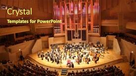  Presentation with symphony orchestra - Slides with symphony-orchestra background and a tawny brown colored foreground
