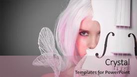  Presentation with musical instrument - Slides enhanced with symphony violinist woman with string background and a coral colored foreground