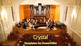  Presentation with symphony - Amazing slides having symphony backdrop and a tawny brown colored foreground