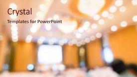  Presentation with abstract business - Slide set featuring symposium - abstract blur business conference background and a lemonade colored foreground