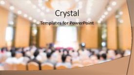  Presentation with abstract business world - Amazing slides having symposium - abstract blur business conference backdrop and a lemonade colored foreground