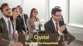  Presentation with project manager meeting - Colorful theme enhanced with symposium - manager asks a question backdrop and a tawny brown colored foreground