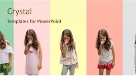  Presentation with collage - Slide set featuring symptom for cold or bronchitis background and a cream colored foreground