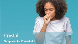  Presentation with sun rising over north america - Theme consisting of symptom for cold or bronchitis background and a teal colored foreground