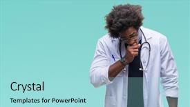  Presentation with afro - PPT theme consisting of symptom for cold or bronchitis background and a  colored foreground