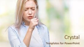  Presentation with healthcare - Cool new presentation design with symptom for cold or bronchitis backdrop and a cream colored foreground