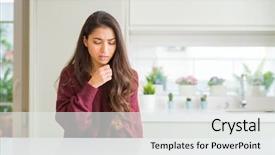  Presentation with healthcare - Amazing slide set having symptom for cold or bronchitis backdrop and a white colored foreground