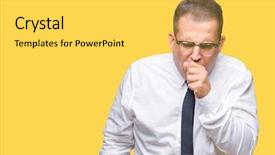  Presentation with bussines - Cool new theme with symptom for cold or bronchitis backdrop and a yellow colored foreground