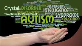  Presentation with social disorder - PPT theme consisting of synapse - concept conceptual childhood autism syndrome background and a  colored foreground