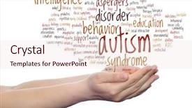  Presentation with social disorder - Theme consisting of synapse - concept conceptual childhood autism syndrome background and a  colored foreground