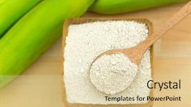  Presentation with fruit banana - Cool new PPT theme with synbiotic dried banana fruit powder backdrop and a lemonade colored foreground