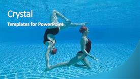  Presentation with underwater - Amazing slide deck having synchronization - full length side view backdrop and a teal colored foreground