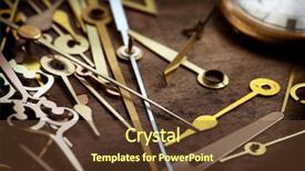  Presentation with space time - Cool new slides with synchronization - space and time multiple clock backdrop and a tawny brown colored foreground