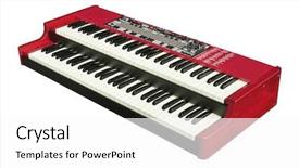  Presentation with electronic - Slide deck enhanced with synthesizer - image of an electronic organ background and a white colored foreground
