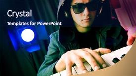  Presentation with disco - Cool new presentation design with  backdrop and a  colored foreground