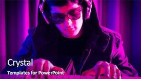  Presentation with disco - Beautiful presentation theme featuring  backdrop and a  colored foreground