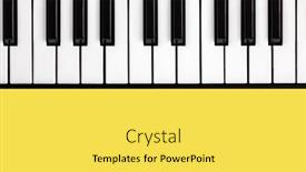  Presentation with yellow color - Colorful slide deck enhanced with synthesizer-keyboard-in-trendy-yellow backdrop and a yellow colored foreground